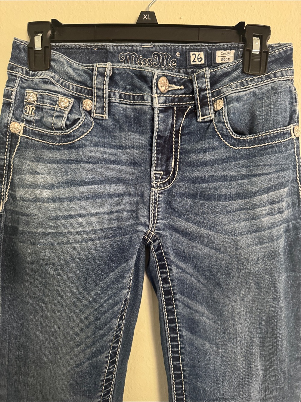 Miss Me Women's Chloe Bootcut Jeans with Contrast Stitching